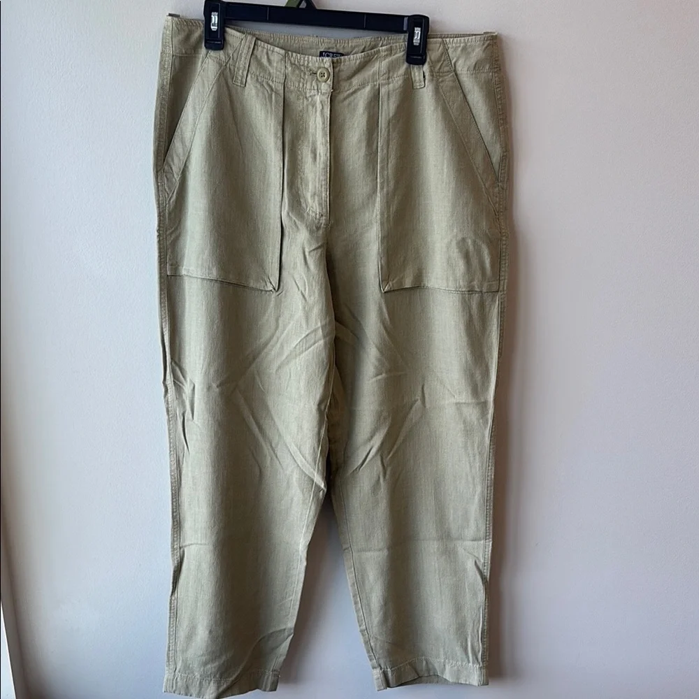 J. Crew linen Kacki  Tan Pants